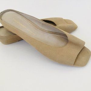 INTENTIONALLY BLANK (!) Suede Tan Mules